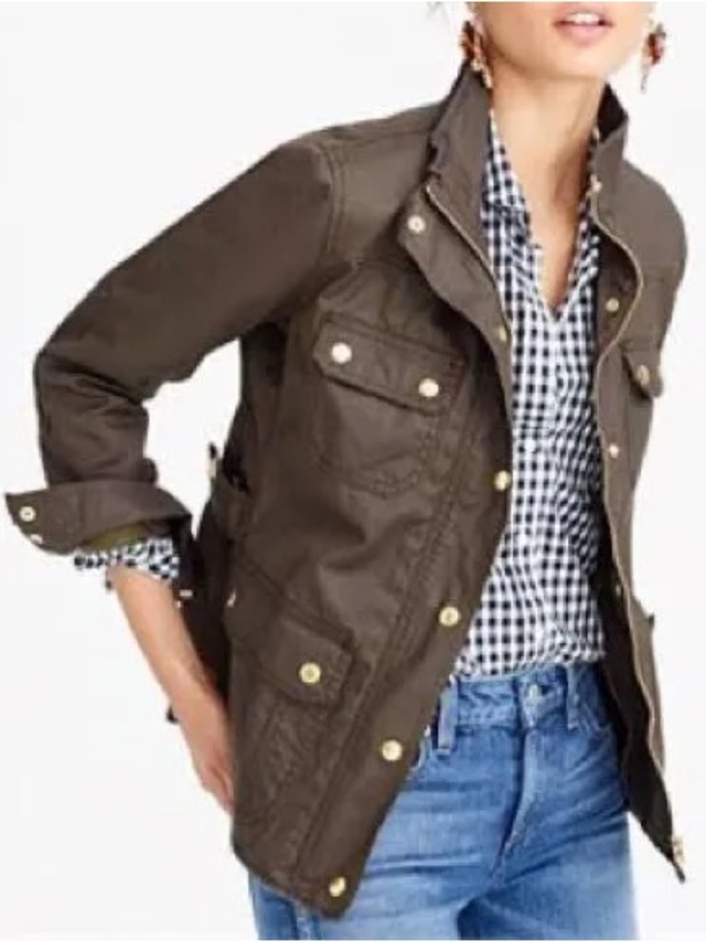 J.Crew Olive Utility Field Jacket